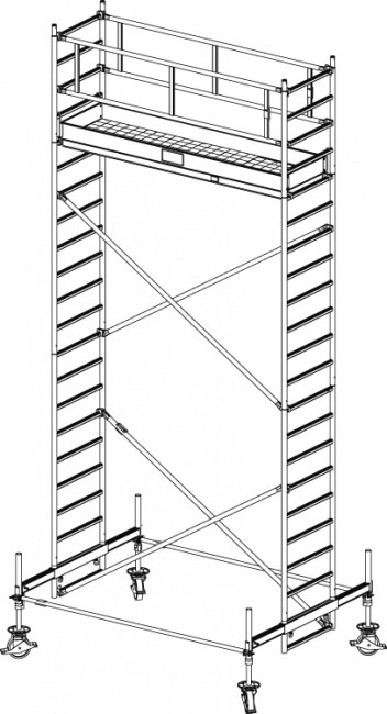 RUSZTOWANIE ALUMINIOWE JEZDNE KRAUSE (wys. rob. 8m)