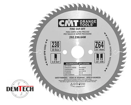 CMT Piła HM D=230 F=30 Z=64 K=2,8/1,8 292.230.64M