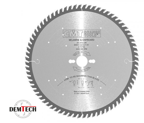 CMT Piła HM D=300 F=30 Z=72 K=3,2/2,2 COMBI3 281.072.12M