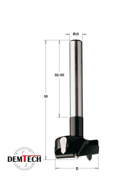 CMT Wiertło Puszkowe HW RH D=14 L=90 S=10x60 (chwyt cylindryczny) 512.140.11