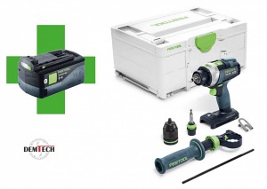 Festool Akumulatorowa wiertarko-wkrętarka udarowa TPC 18/4 Li-Basic QUADRIVE + akumulator 5,0 Ah GRATIS! 577053