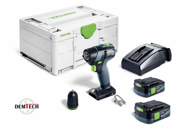 Festool  Akumulatorowa wiertarko-wkrętarka TXS 12 2,5-Plus 576873