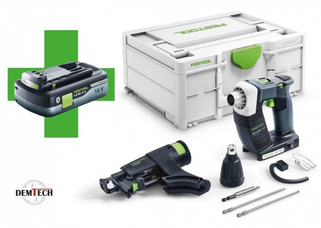 Festool Akumulatorowa wkrętarka budowlana DWC 18-4500 Li-Basic DURADRIVE+ gratis akumulator 4.0Ah 577056