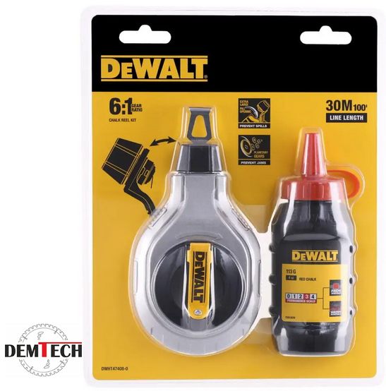 Dewalt Sznur traserski 6:1 z czerwoną kredą DWHT47408-0