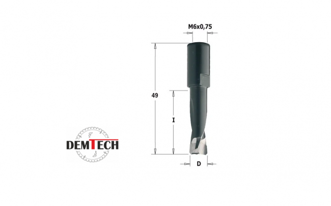 CMT Frez Domino D=4 I=11 L=38S=M6x0,75  380.040.11