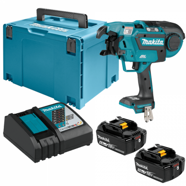 MAKITA DTR180RTJ akumulatorowa wiązarka do zbrojeń 14.4V / 18V Li-ion LXT XPT + 2x aku 5.0Ah + ładowarka + walizka MAKPAC