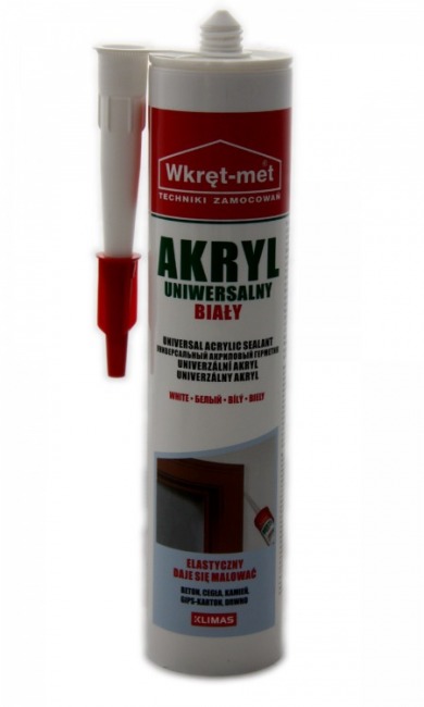 Akryl uniwersalny biały 310ml Wkręt-met UAZ-310-BL