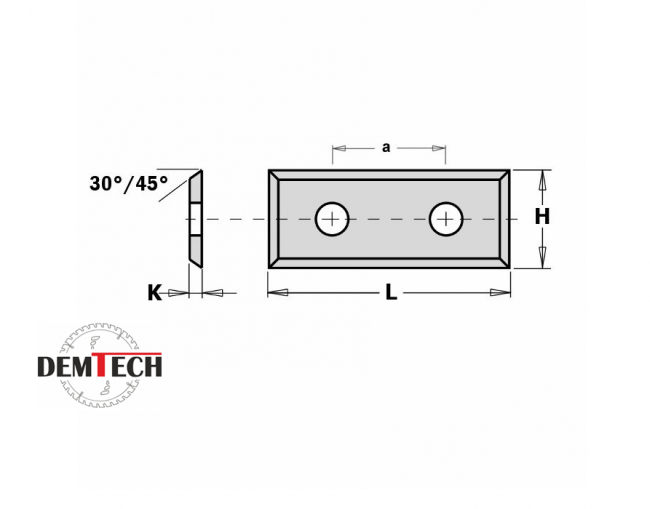 CMT  Płytka HM 39,5x9,0x1,5mm K KCR08 a=26,0