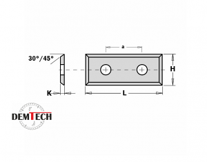 CMT  Płytka HM 39,5x9,0x1,5mm K KCR08 a=26,0