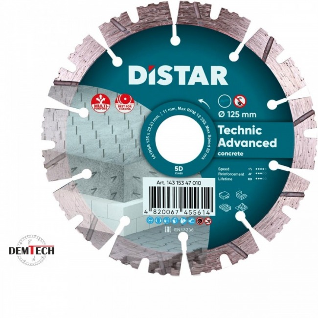 Distar tarcza diamentowa 1A1RSS 125 Technic Advanced 14315347010