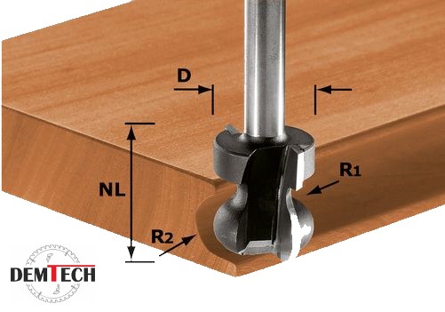 Festool Frez do listew uchwytowych HW S8 D22/16/R2,5+6 491140